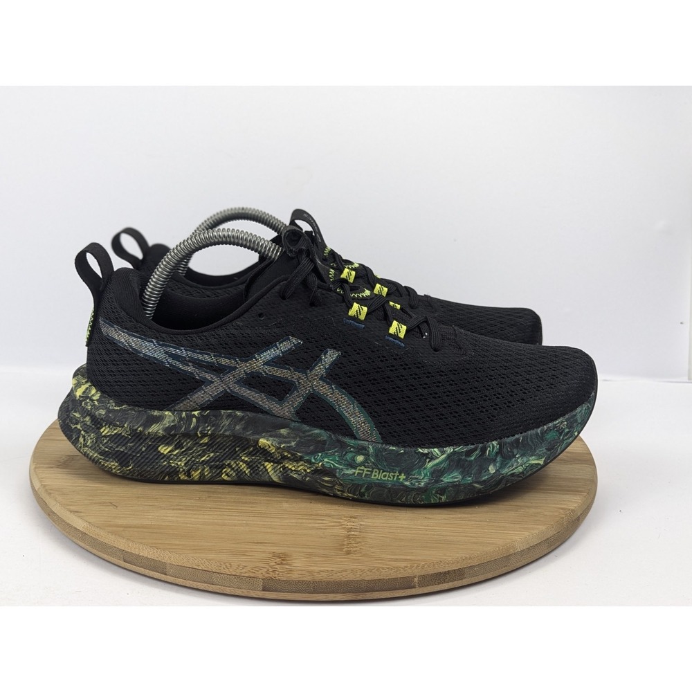 Asics Mens 10 Noosa Tri 16 Shoes Black Green Sneakers Running Gym Athletic - Picture 2 of 11